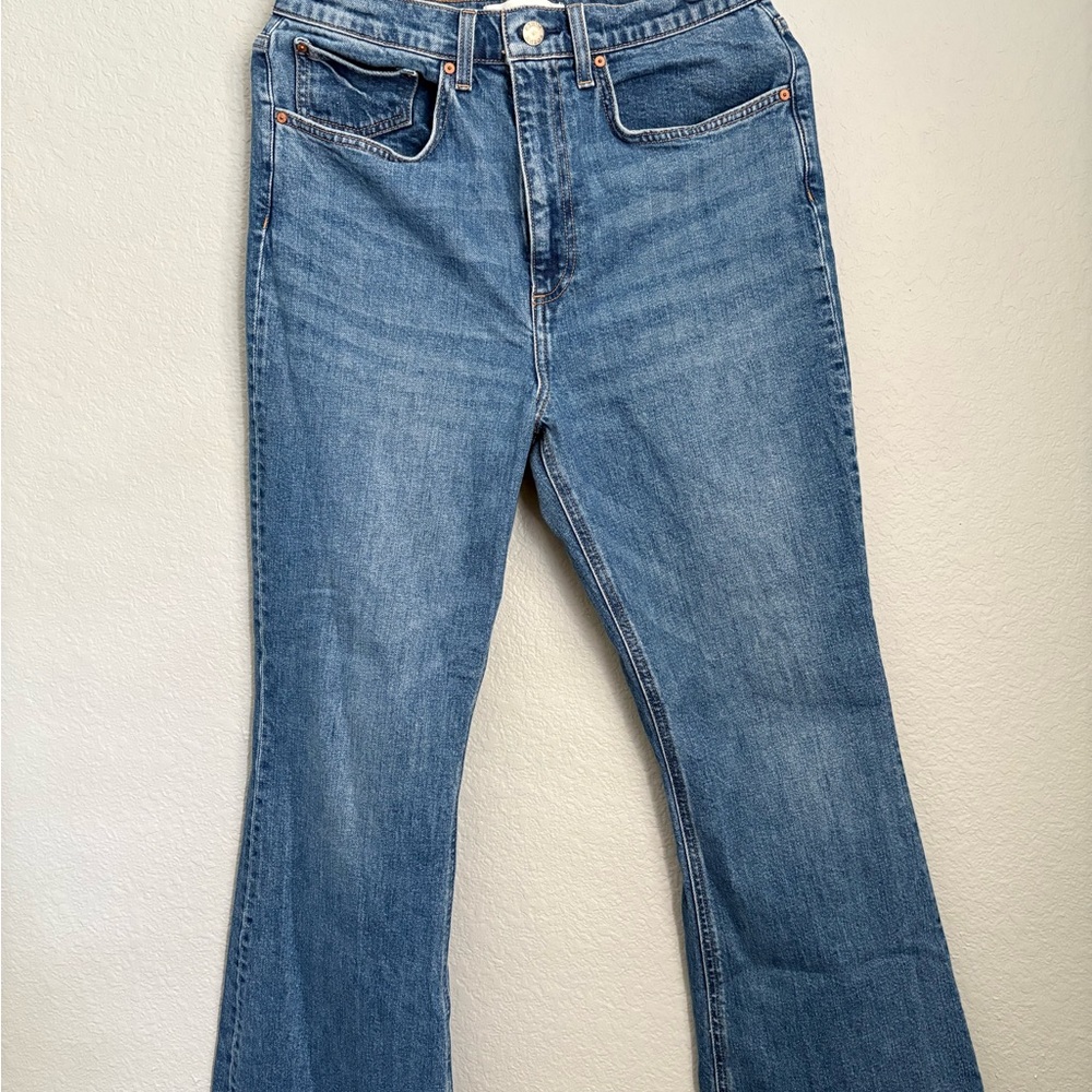Aritzia denim forum twiggy high rise flare jeans sz 31